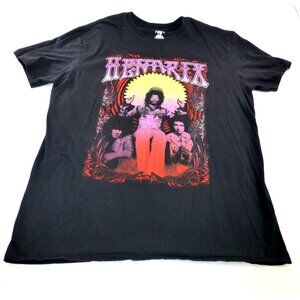 Authentic Hendrix Psychedelic Rock Band T Shirt Vintage Style Graphic Tee